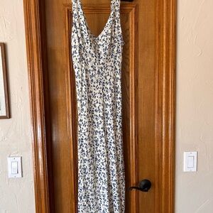 Reformation Beauden Blue and White Floral Maxi Dress